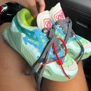 Off-White Green and Blue Sneakers